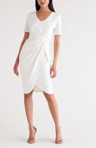 BADGLEY MISCHKA Knotted crepe dress