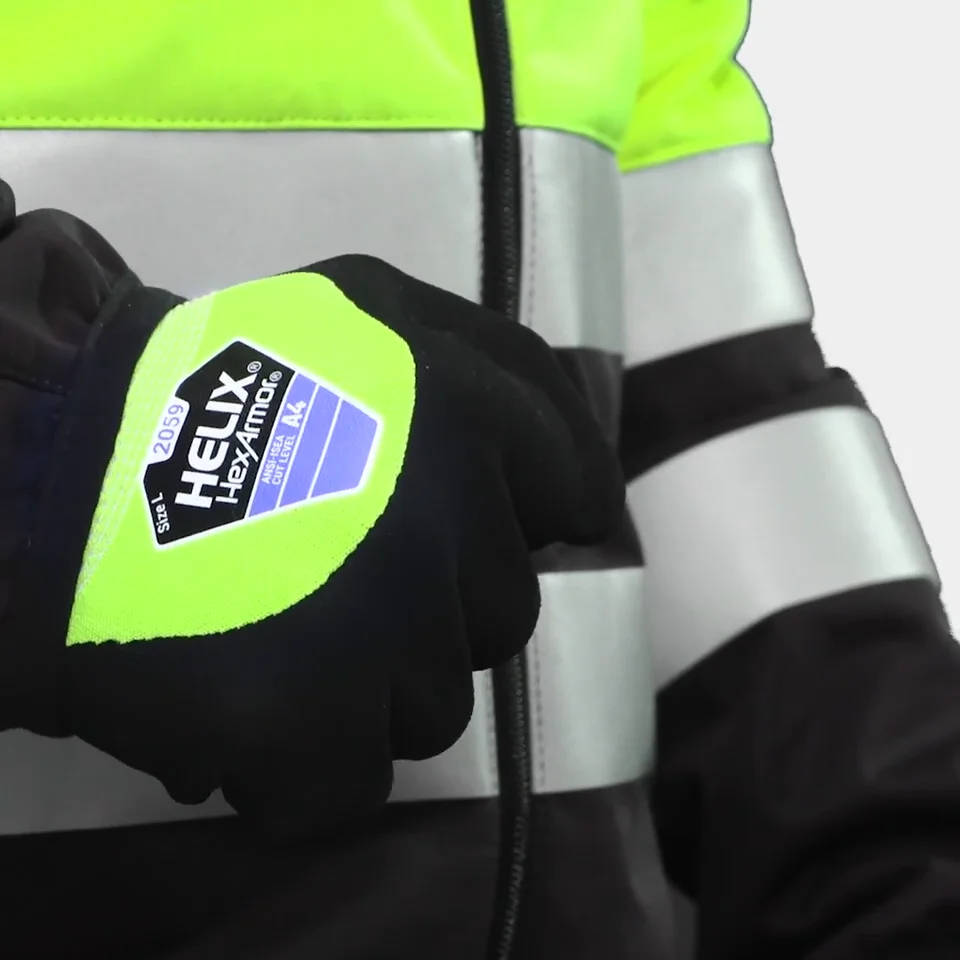 Helix 2059 - Hi-Vis Winter Work Gloves - HexArmor