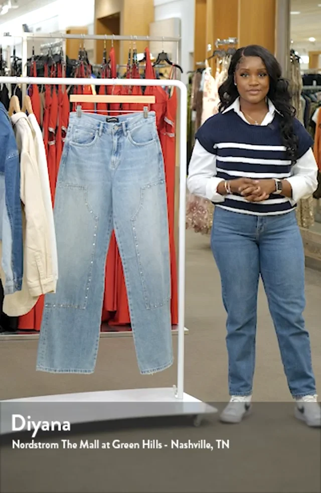 PURPLE BRAND Bling Wide Leg Carpenter Jeans | Nordstromrack