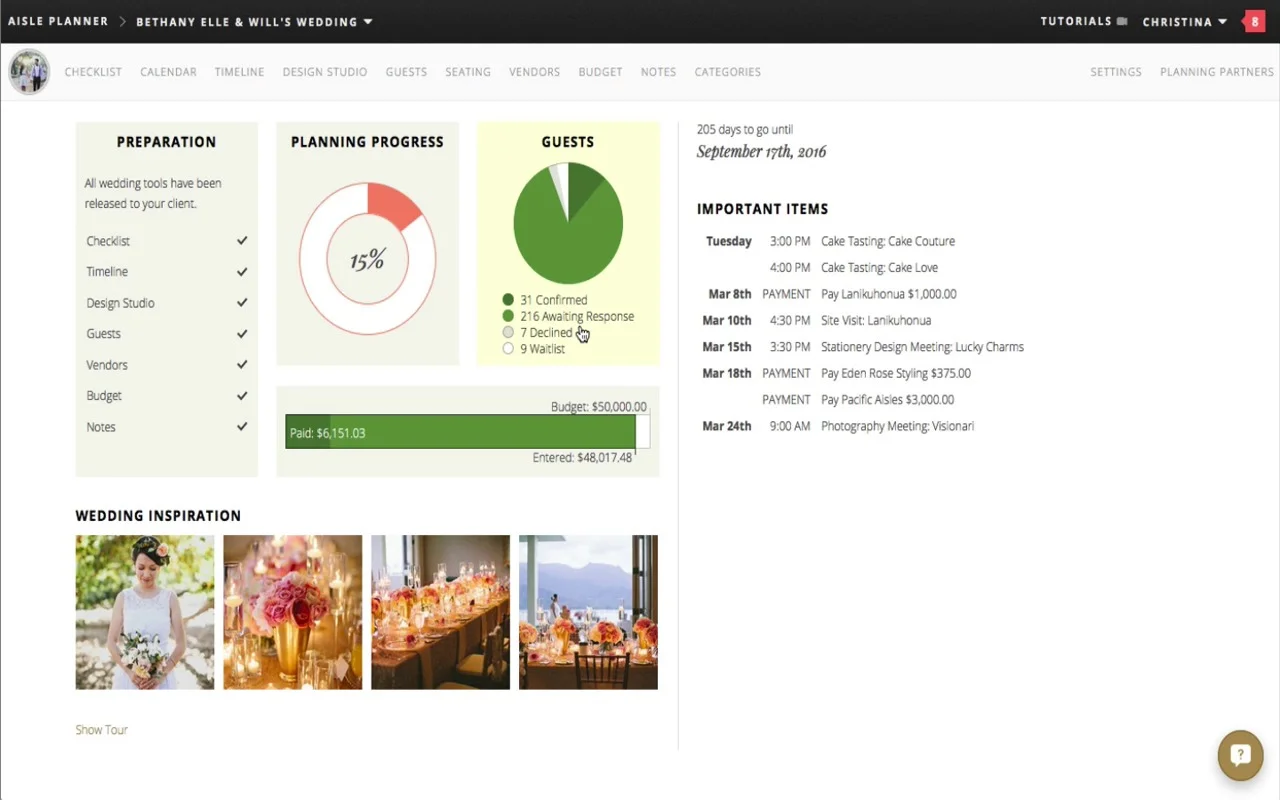 Aisle planner Clearance
