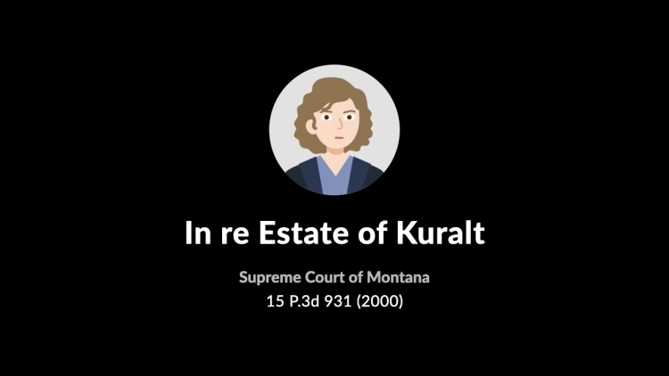 In re Estate of Kuralt