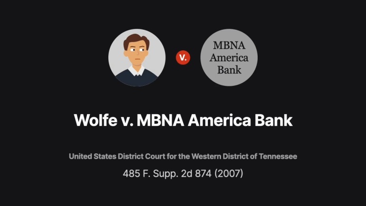 Wolfe v. MBNA America Bank