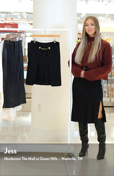 【関税＆送料込み】Ganni Skirts Black Black Bonded Crepe Skirt | GANNI US