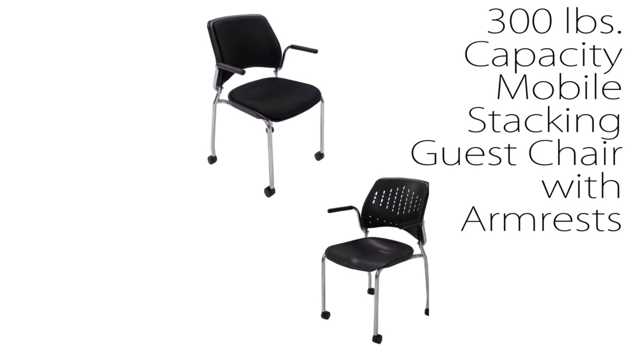 Mobile Stack Chair with Armrests