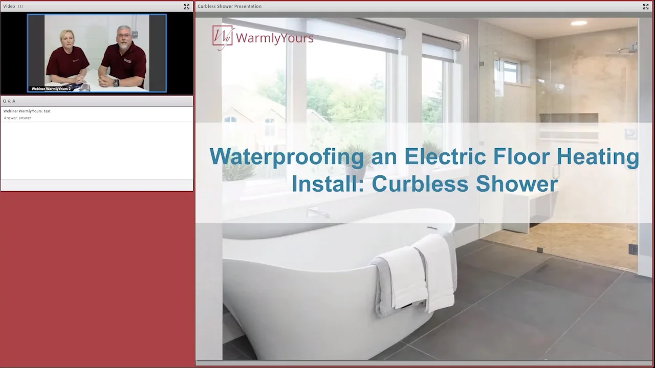 Curbless Shower Waterproofing an Electric Floor Heating Install |  WarmlyYours
