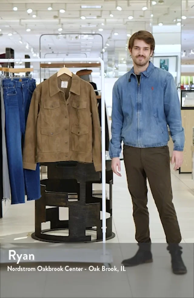 Free People Night Ranch Faux Suede Trucker Jacket Nordstrom