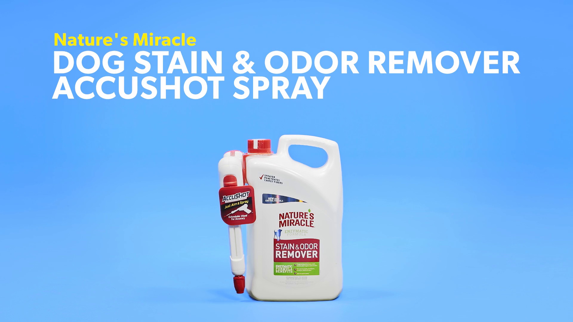 Discontinued NATURE S MIRACLE Dog Stain Odor Remover Accushot Spray 1.3 gal bottle Chewy