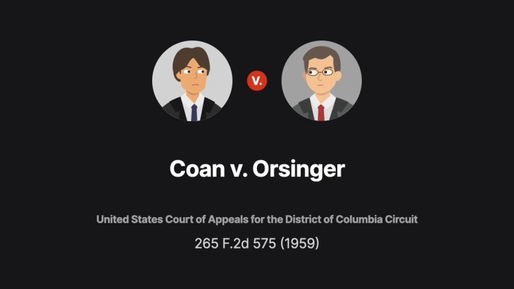Coan v. Orsinger