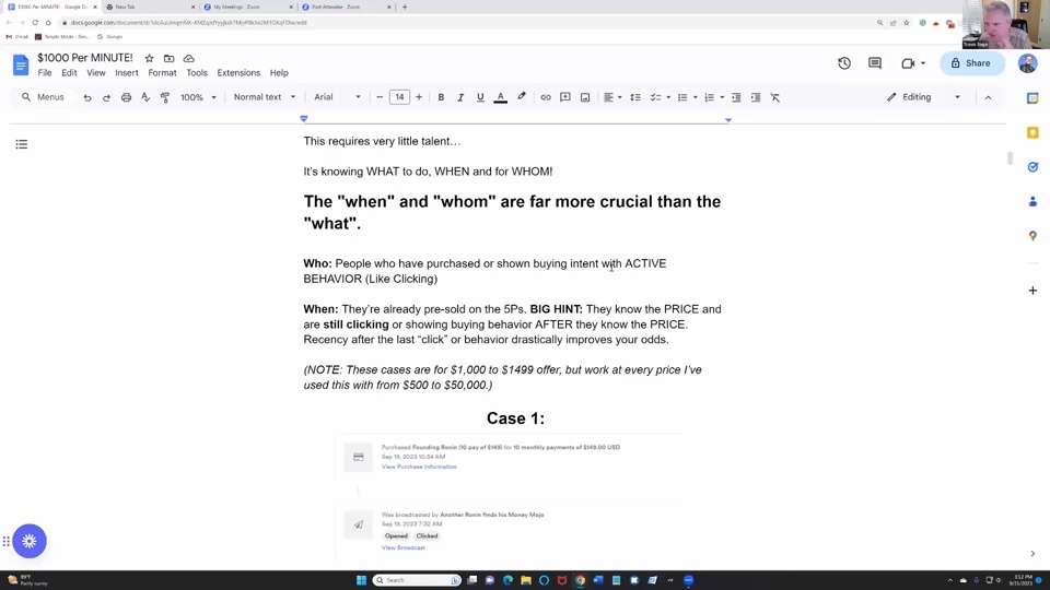 PRE-RELEASE: $1k in a Minute Training 