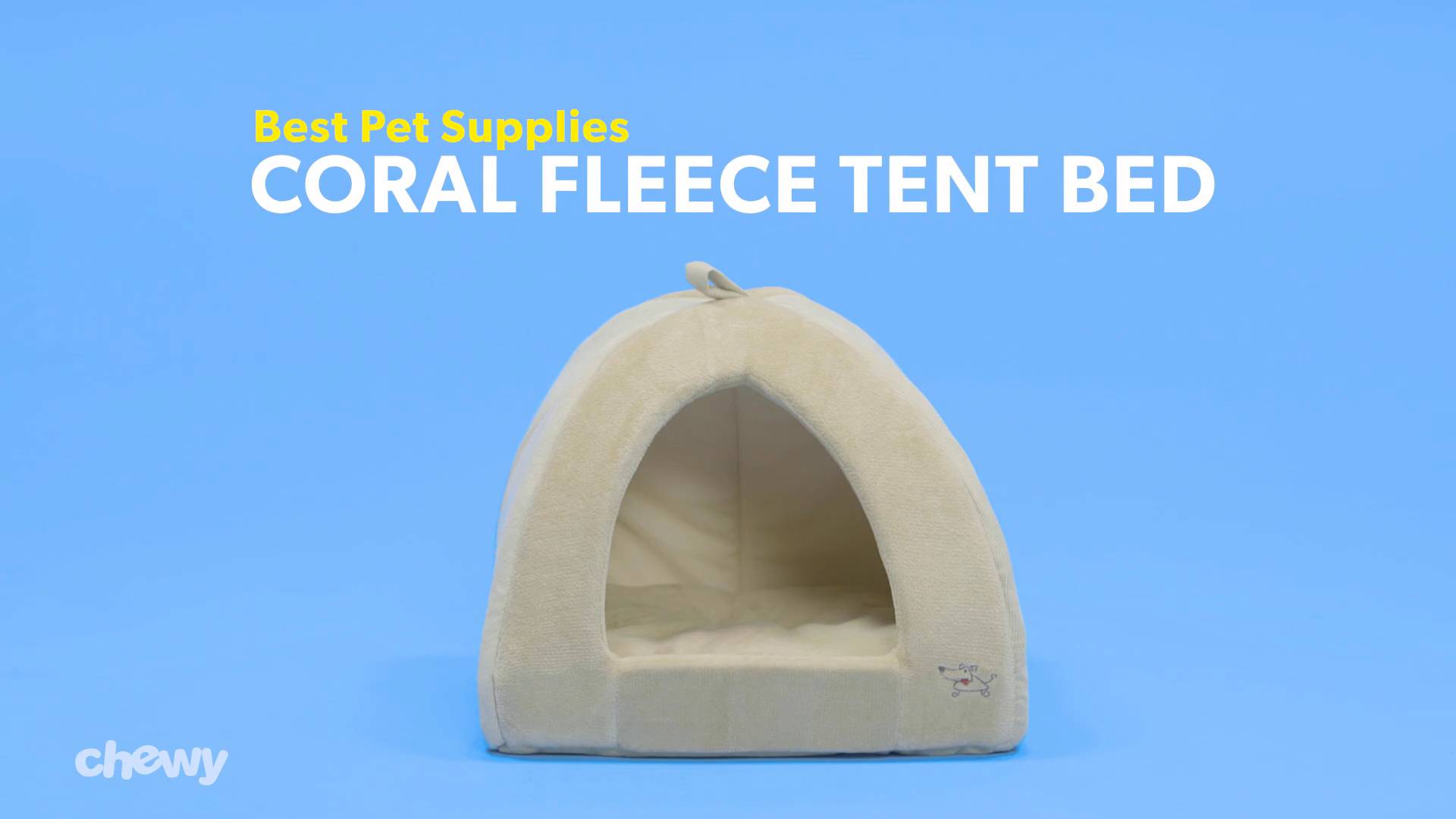 Best Pet Supplies Corduroy Tent Bed for Pets Large 18" x 18" Tan 