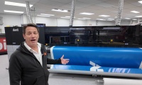 Nigel Spicer from Cactus Inaging demonstrates Ecobanner on the Durst P5 350 HS D4