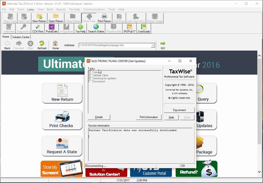 Error 675, You are not currently authorized – UltimateTax
