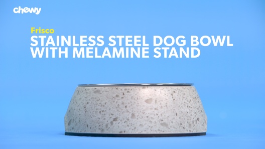 FRISCO Marble Print Stainless Steel Double Elevated Dog Bowl, Gold Stand,  Medium: 3 cup - Chewy.com