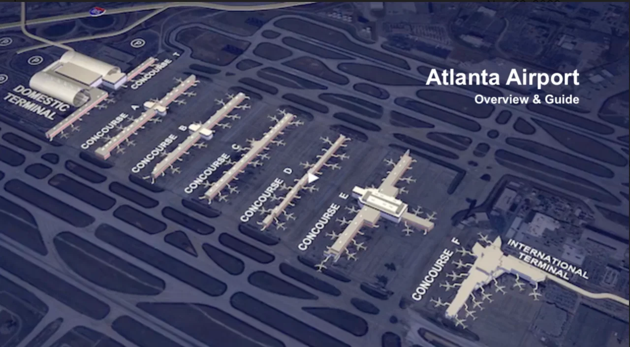 Airlines Terminal at Atlanta Airport: