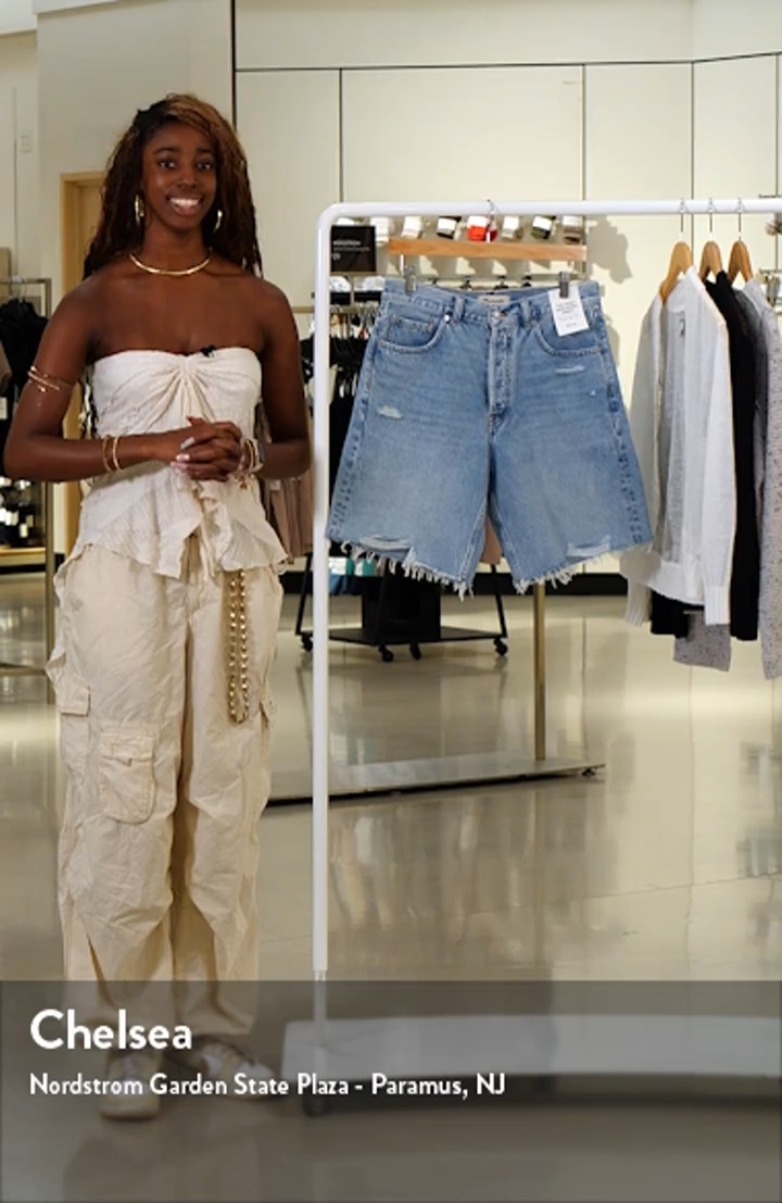 Madewell The Essex Raw Hem Long Baggy Denim Shorts | Nordstrom