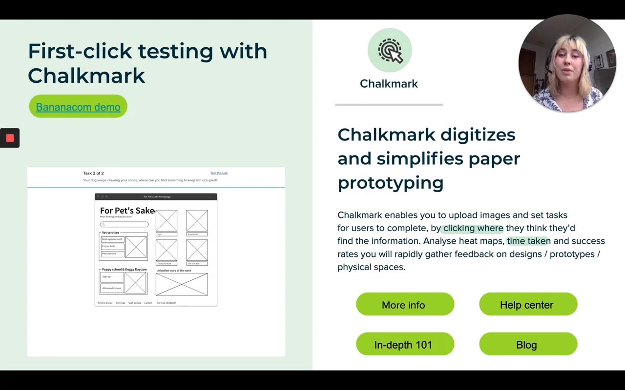 First Click testing 101 - with Chalkmark by Optimal Workshop