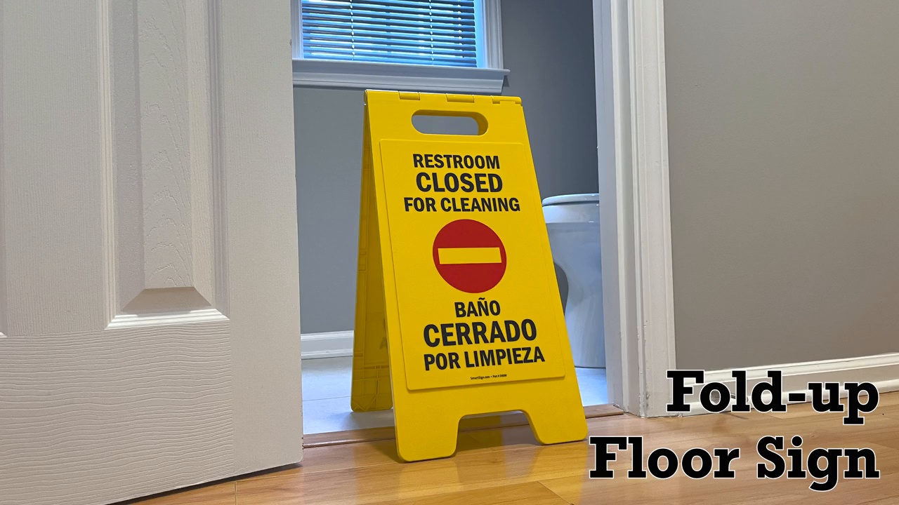 Restroom Closed For Cleaning Floor Boss Sign