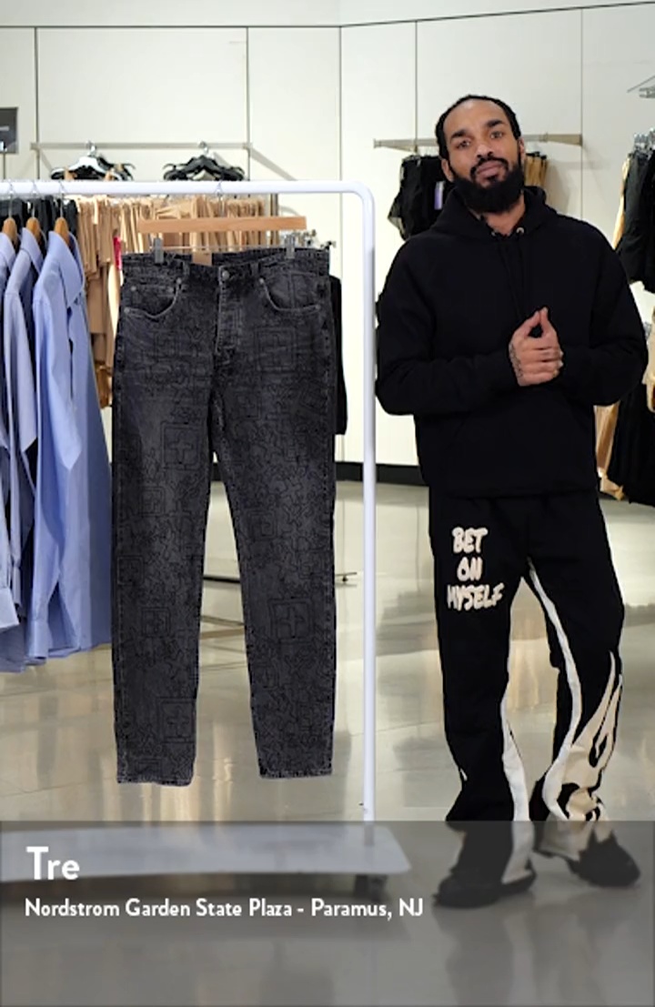 KSUBI chitch stencil stitch worn greyデニム ◆送料・関税込み Chitch Stencil Stitch Worn Grey Tapered Jeans | Ksubi ++