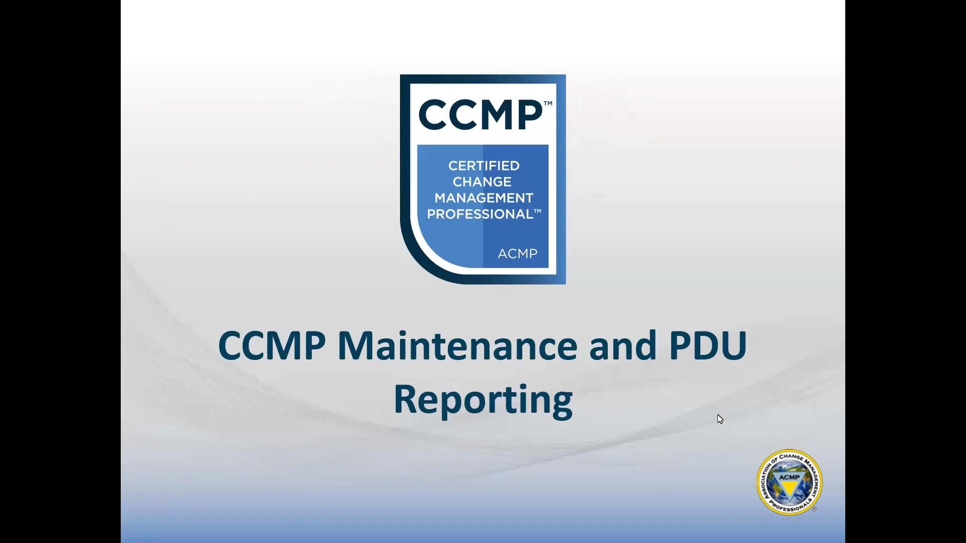 CCMP Maintenance