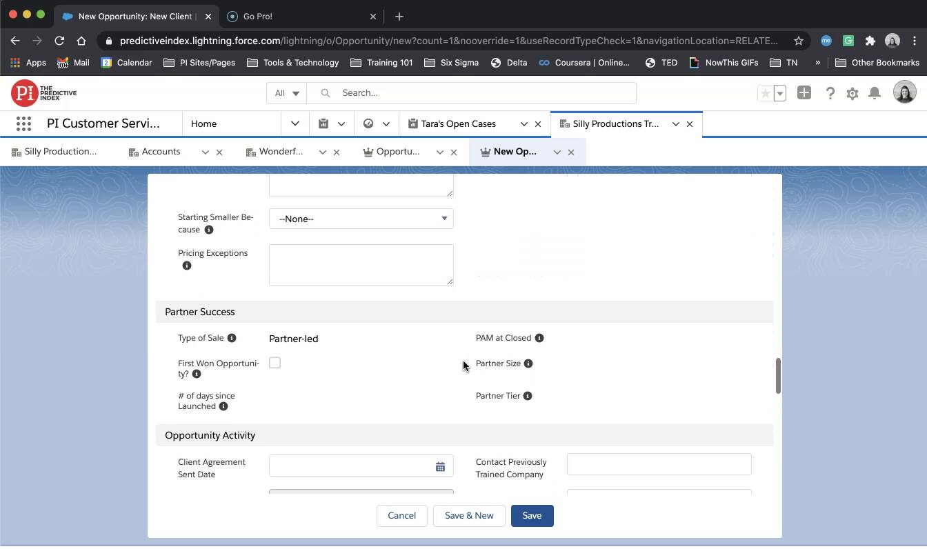 Create Opportunity in Salesforce