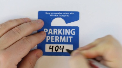 ToughTag™ Small Rearview Mirror Hang Tag, Blue