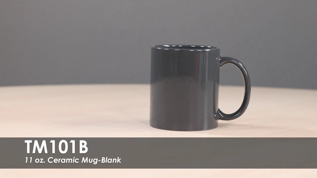 11 oz. White Ceramic Coffee Mug – Made in the USA