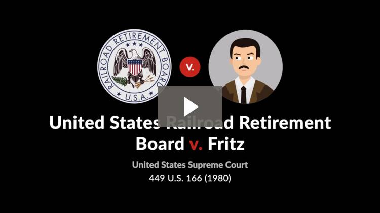 United States Railroad Retirement Board v. Fritz, 449 U.S. 166 (1980