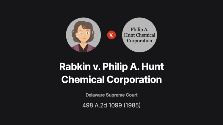 Rabkin v. Philip A. Hunt Chemical Corporation