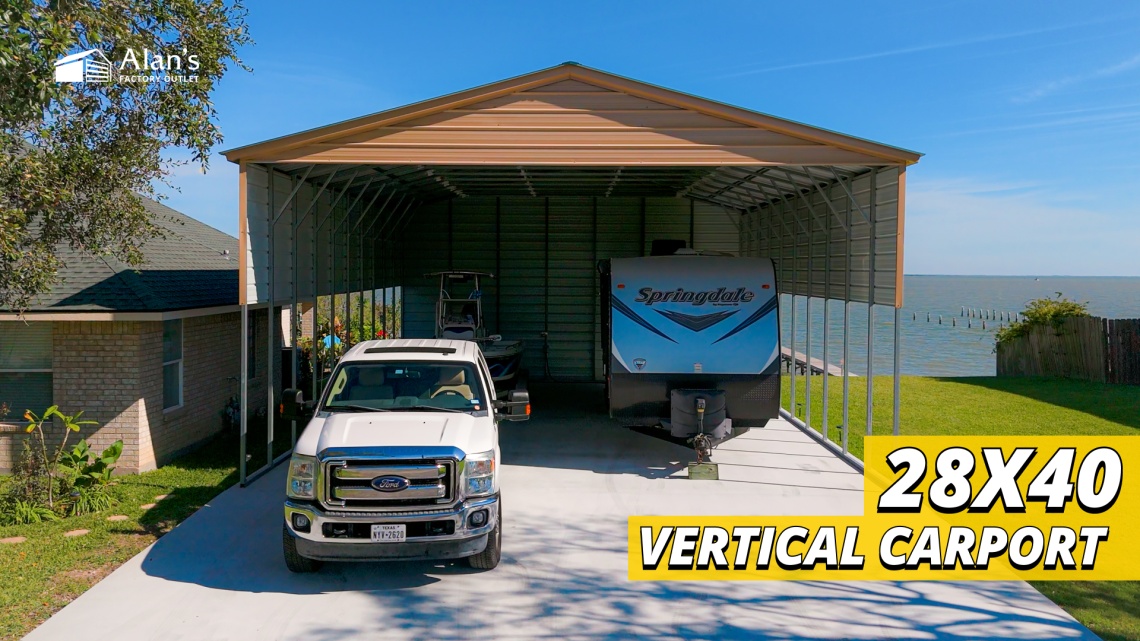 Video thumbnail for 28x40 - Vertical Carport