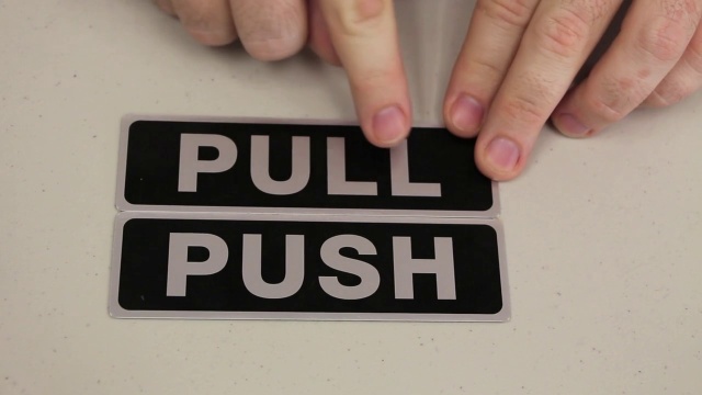 Push Pull Signs  Push Pull Door Signs and Labels