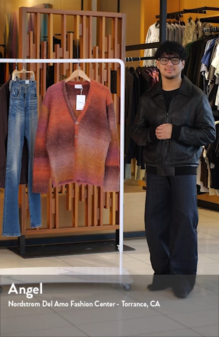 Topman Oversize Ombré Stripe Fluffy Cardigan | Nordstrom