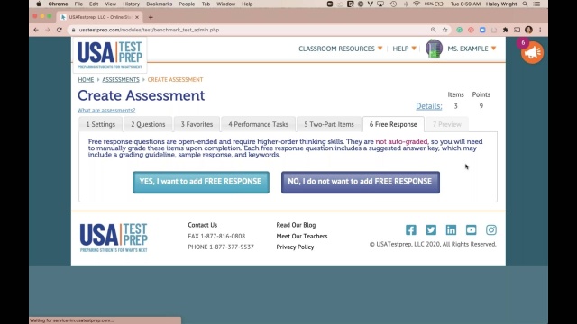 Screenshot from Getting Started with USATestprep video