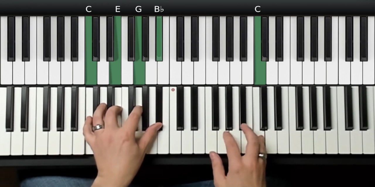 C Dominant Bebop Scale for Piano