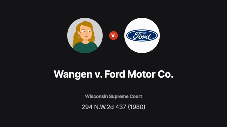Wangen v. Ford Motor Company