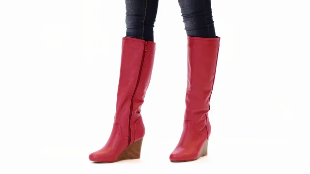 Journee Collection JOURNEE Langly Wedge Heel Tall Boot (Women