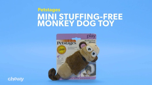 FGA MARKETPLACE Monkey-Fox Flat NO Stuffing NO Squeak Plush Dog Toy, Funny  Style Will Entertain Your Dog for Hours, Recommended for Small and Medium