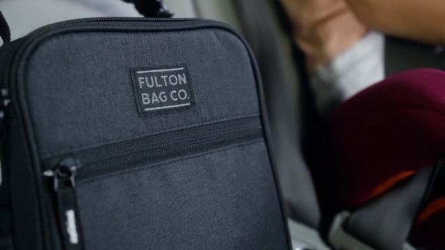 Fulton Bag Co. Expandable Slim Lunch Box - Navy Peony