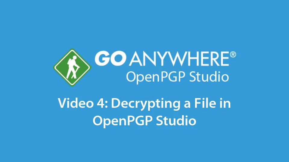 Download documentation for GoAnywhere Open PGP Studio | GoAnywhere
