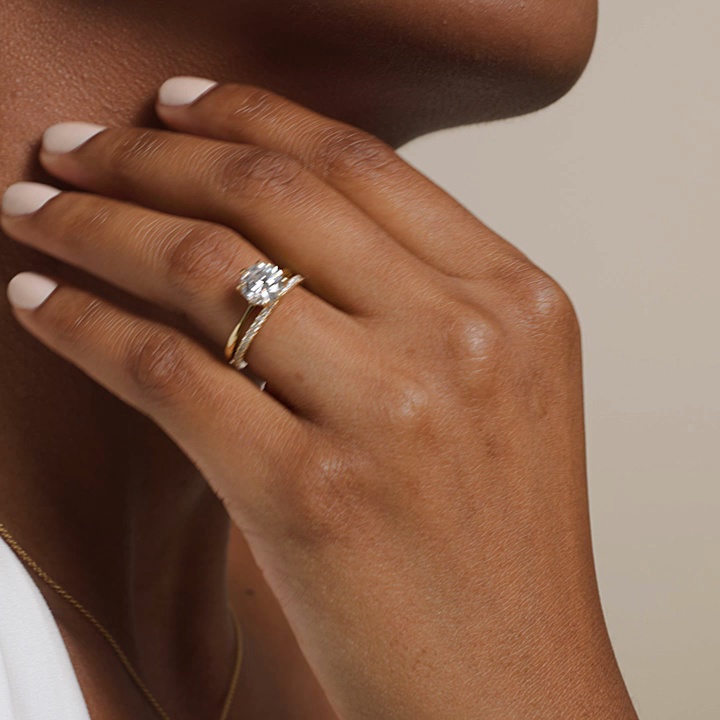 18K Yellow Gold Freesia Six-Prong Solitaire Ring