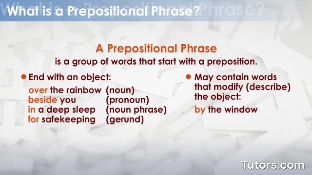 prepositional phrase