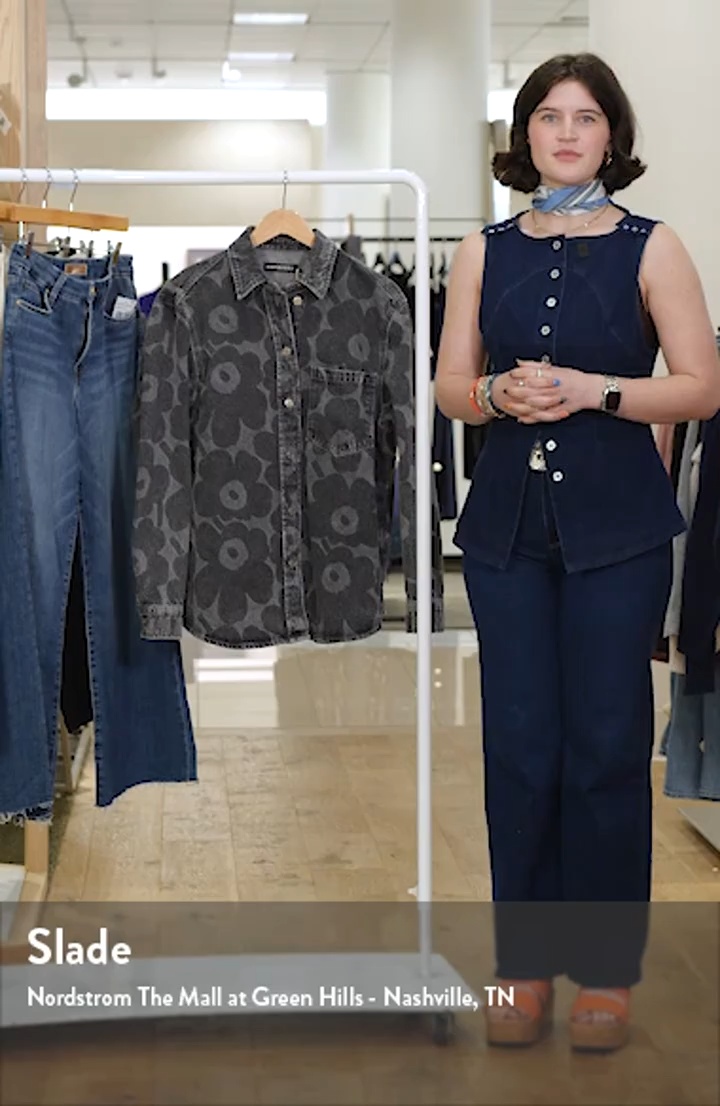 Marimekko Maridenim Vaihe Unikko Denim Shirt | Nordstromrack