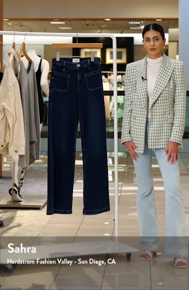 FRAME Le Bardot high-rise wide-leg stretch-denim jeans