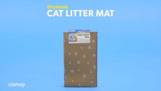 DRYMATE Protective & Decorative Cat Litter Mat, Brown Stripe, Large, 20-in  x 28-in 