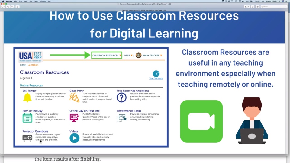 Screenshot from Digital Learning Days Webinar video