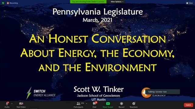 3/23/21 – Interrelationship Between Energy, the Economy, and the Environment