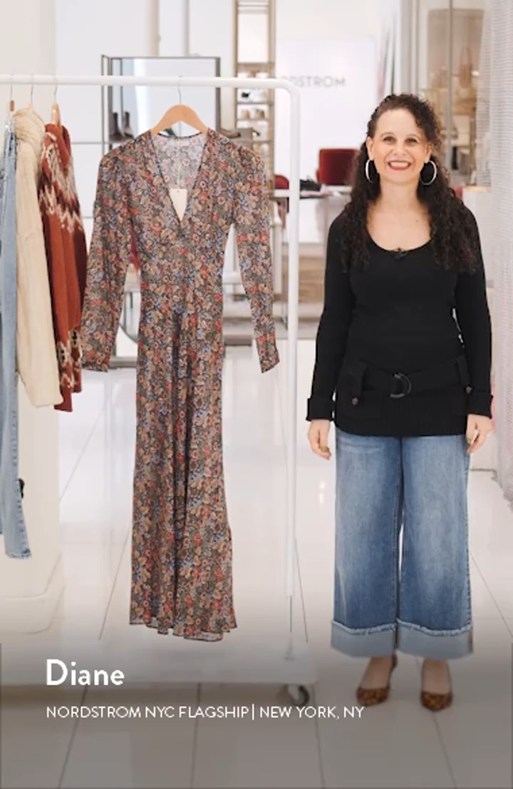 DÔEN Charleston Floral Long Sleeve Cotton Maxi Dress (Women