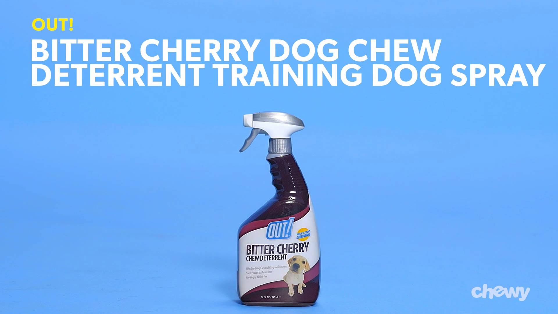 Discontinued OUT Bitter Cherry Dog Chew Deterrent Training Spray 32 oz bottle Chewy