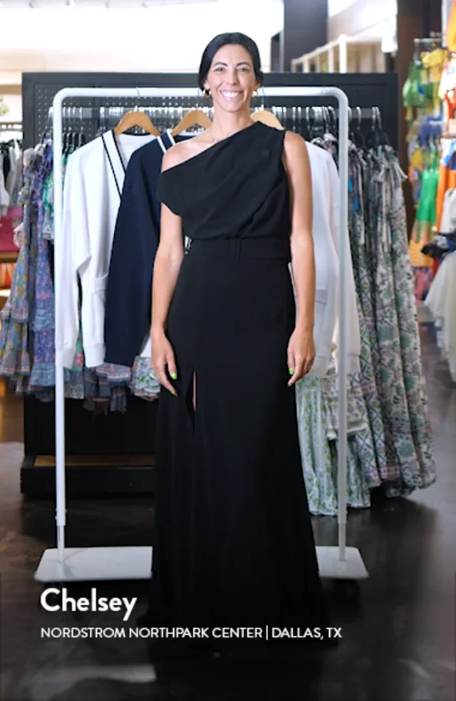 Black Halo Caprina One-Shoulder A-Line Gown Nordstrom