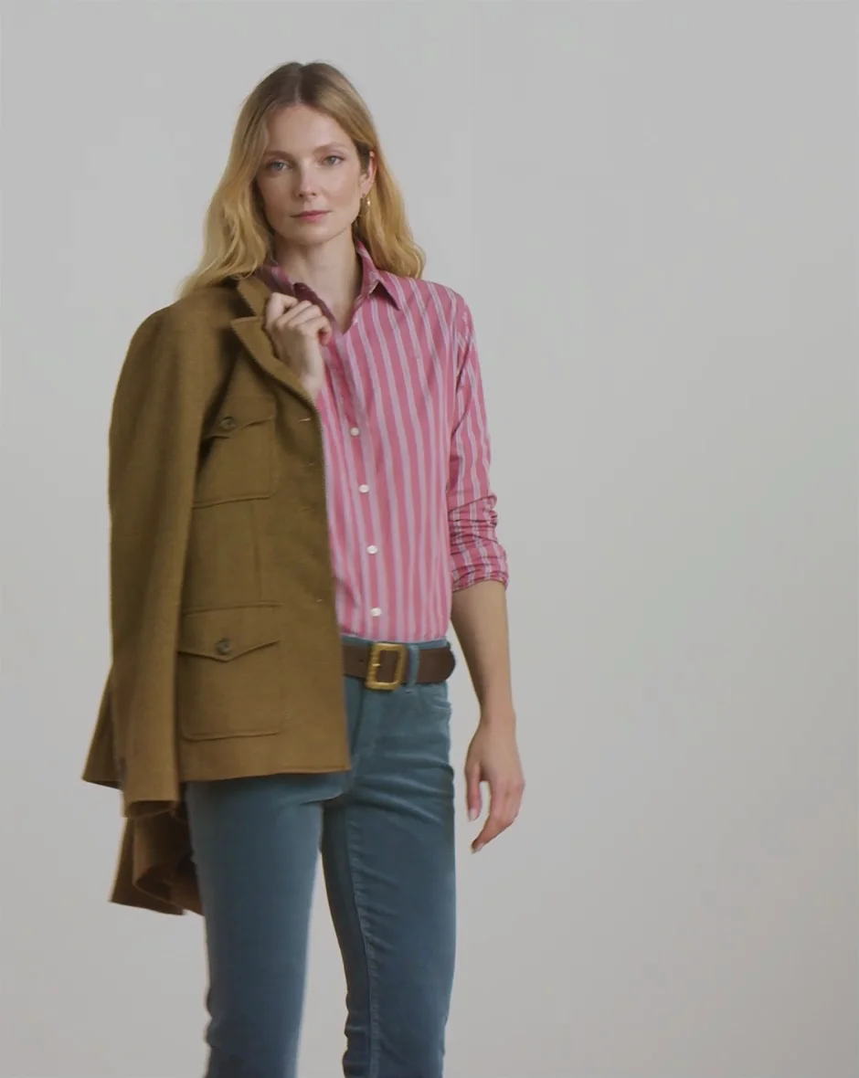 Lauren Ralph Lauren Classic Fit Striped Broadcloth Shirt