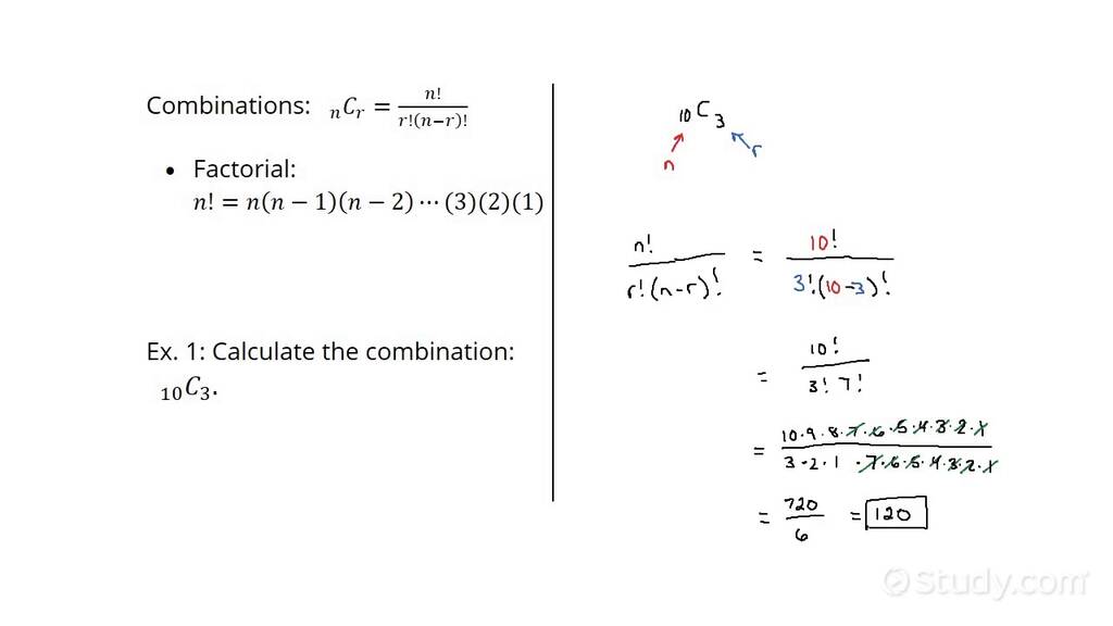 Introduction To Combinations | Algebra | Study.com